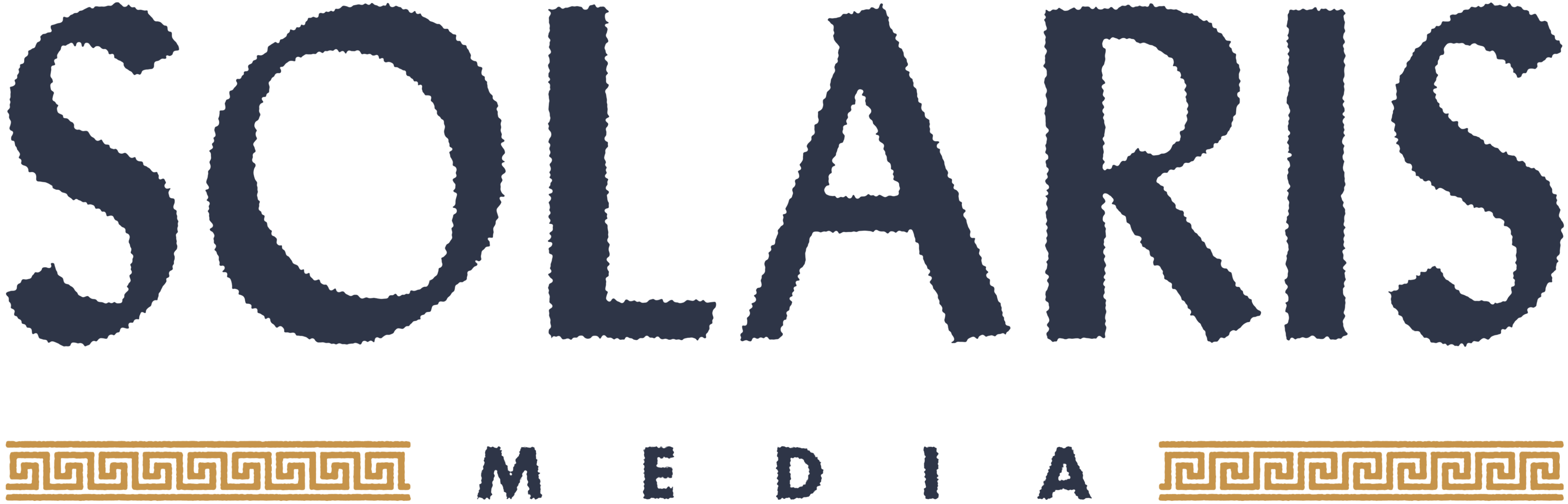 Solaris Media Wordmark in Navy and Gold